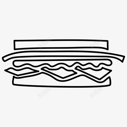 三明治面包吃图标svg_新图网 https://ixintu.com 三明治 吃 外卖 快餐 面包 食物