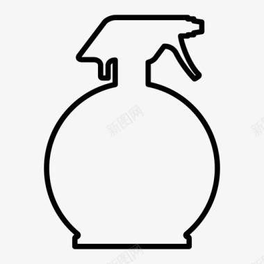 清洁喷雾瓶子液体图标图标