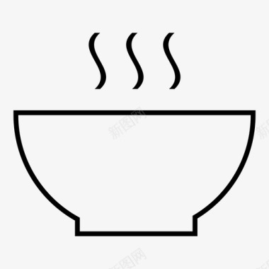 热汤碗热碗图标图标