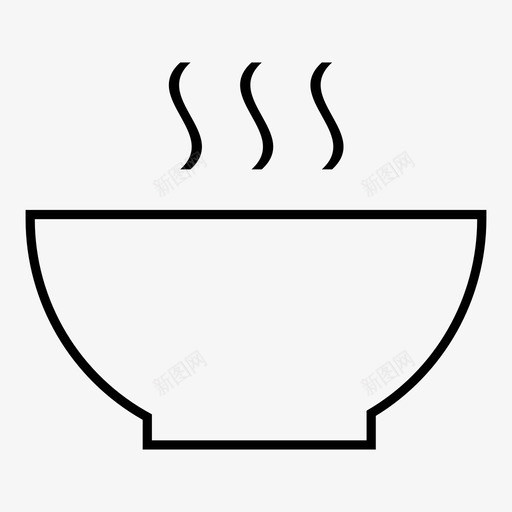 热汤碗热碗图标svg_新图网 https://ixintu.com 热汤 热碗 热食物 碗