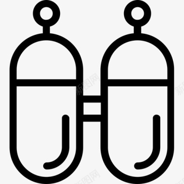氧气瓶小马瓶水肺瓶图标图标