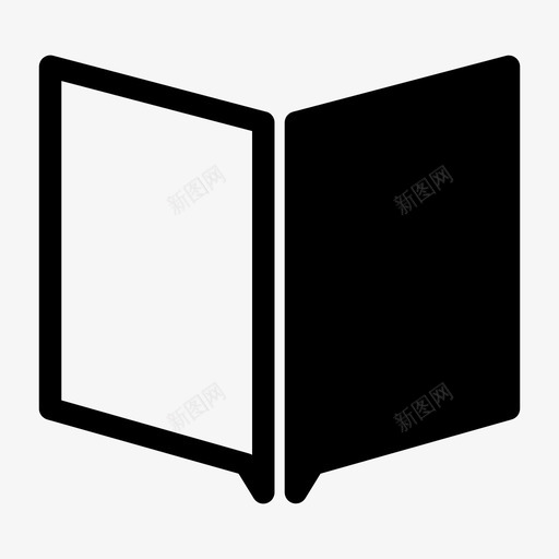 开卷读书上学图标svg_新图网 https://ixintu.com 上学 开卷 读书