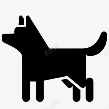 德国牧羊犬动物狗图标图标