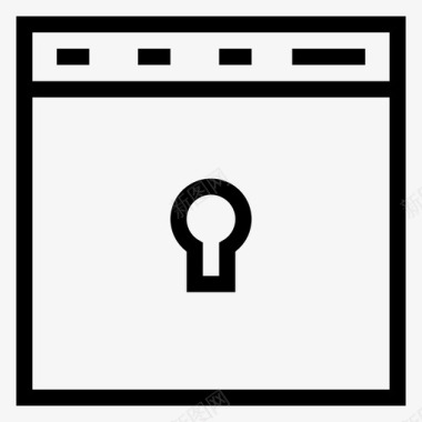 浏览器钥匙孔保护图标图标
