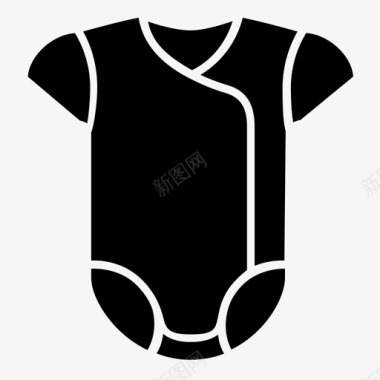婴儿连体衣婴儿衣服图标图标
