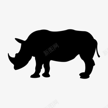 犀牛动物自然图标图标