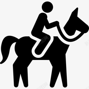 骑马户外活动满员图标图标