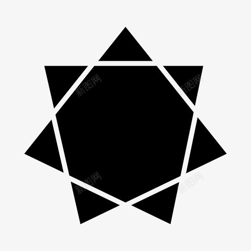 星几何抽象图案图标svg_新图网 https://ixintu.com 三角形 图案 抽象 星几何