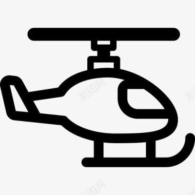 直升机运输工具运输设备图标图标