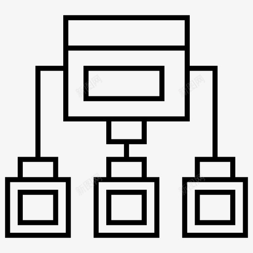 关联网络工作流程图标svg_新图网 https://ixintu.com 关联 工作流程 网络