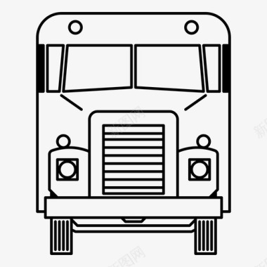 卡车公共汽车集装箱图标图标