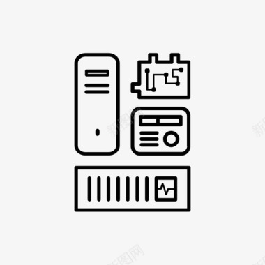 电子芯片系统图标图标