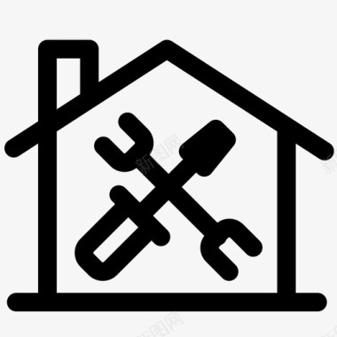 家居维修房屋服务图标图标