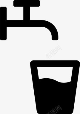 饮料杯子水龙头图标图标