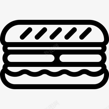 三明治汉堡吃图标图标
