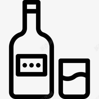 威士忌酒精饮料图标图标