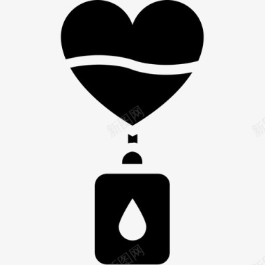 献血输血心脏滴注图标图标