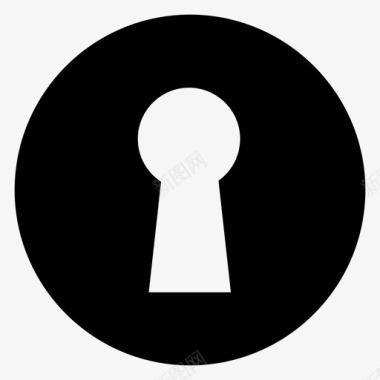 钥匙孔锁隐私图标图标