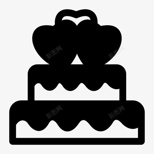 婚礼蛋糕甜点爱情图标svg_新图网 https://ixintu.com 婚礼蛋糕 派对 爱情 甜点
