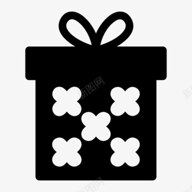 礼品盒生日礼物庆祝图标图标