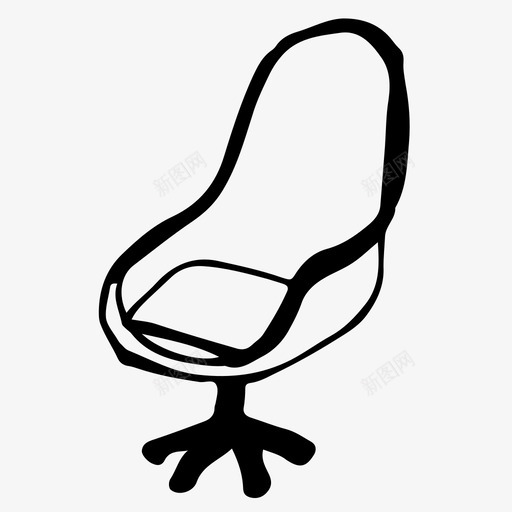 椅子家具手绘图标svg_新图网 https://ixintu.com 办公椅 家具 手绘 椅子 素描