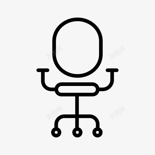 椅子家具旋转椅图标svg_新图网 https://ixintu.com 家具 家具套装2 旋转椅 椅子 轮椅
