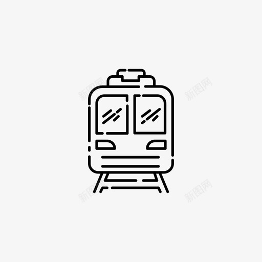 火车公共交通现代图标svg_新图网 https://ixintu.com 公共交通 捷运 火车 现代 运输