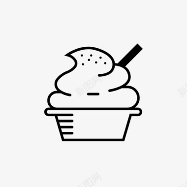冰淇淋杯甜点食物图标图标
