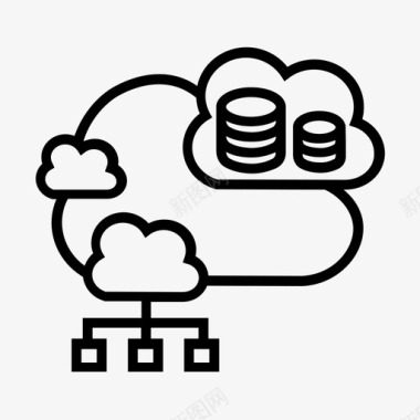 云服务器云计算云数据库图标图标