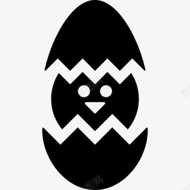 复活节彩蛋鸡图标图标