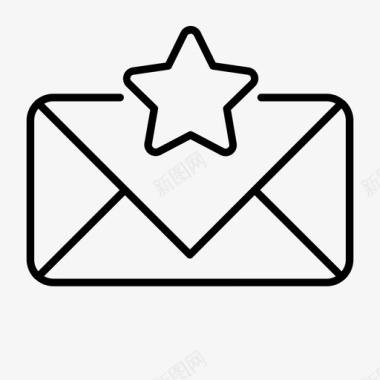 星号电子邮件个人电子邮件图标图标