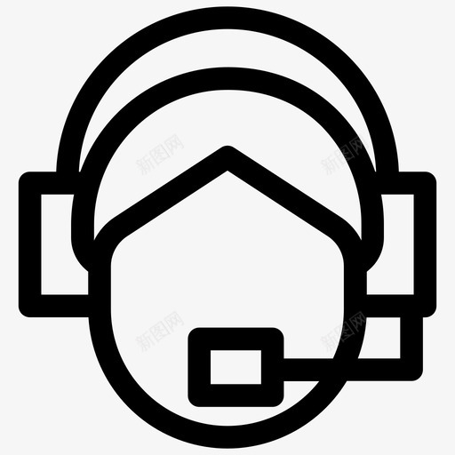 助理客户支持耳机图标svg_新图网 https://ixintu.com 助理 客户支持 耳机