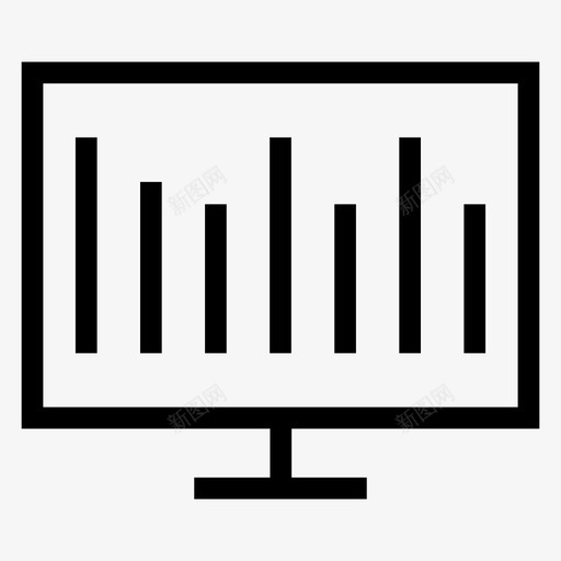 图形分析计算机图标svg_新图网 https://ixintu.com 分析 图形 报告 数据分析和数据存储线图标 数据技术 统计 计算机