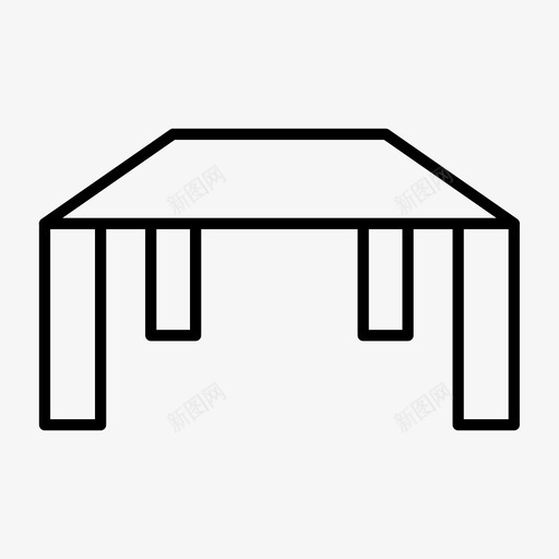 桌子家具侧面图标svg_新图网 https://ixintu.com 侧面 家具 小 桌子