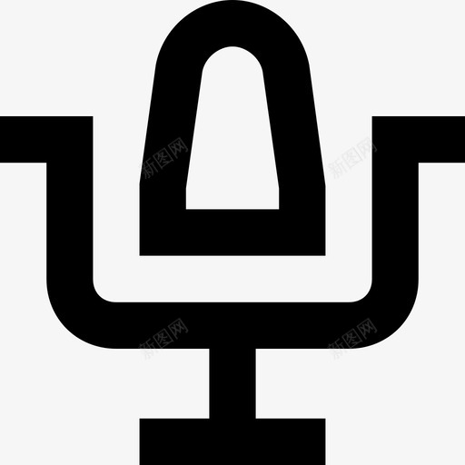 椅子扶手椅办公室图标svg_新图网 https://ixintu.com 办公室 座位 扶手椅 椅子 转椅字形图标