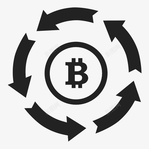 回收比特币区块链图标svg_新图网 https://ixintu.com 区块链 回收 市场 数字货币 比特币 生态系统