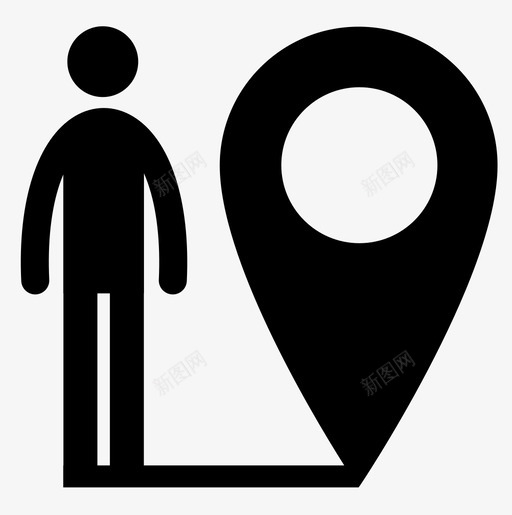位置人地图针图标svg_新图网 https://ixintu.com 人 位置 地图针 概念定位