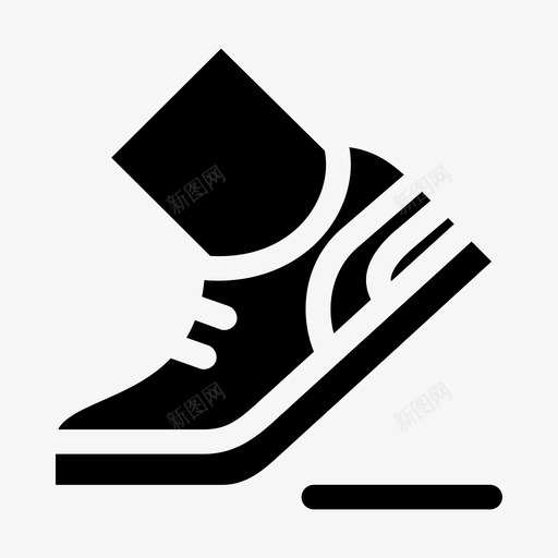 跑鞋运动鞋图标svg_新图网 https://ixintu.com 跑鞋 运动鞋