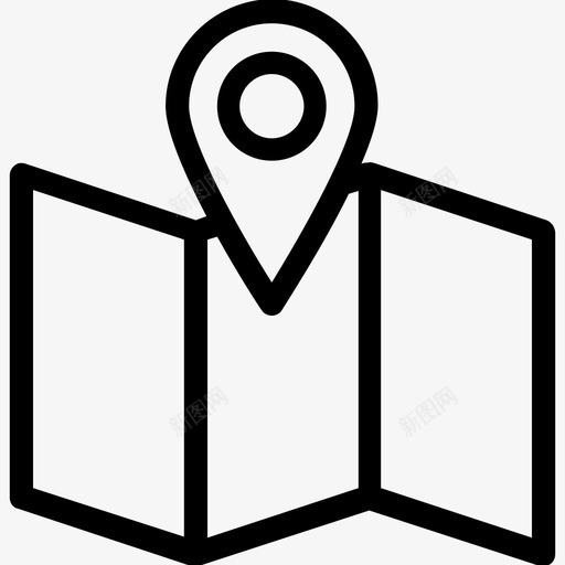 地图位置位置标记位置指针图标svg_新图网 https://ixintu.com 位置指针 位置标记 地图位置 地图定位器 地图销 热空气回路线图标