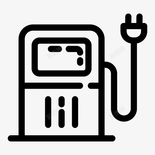 汽车充电电力能源图标svg_新图网 https://ixintu.com 动力 汽车充电 燃料 电力 能源 车辆 运输