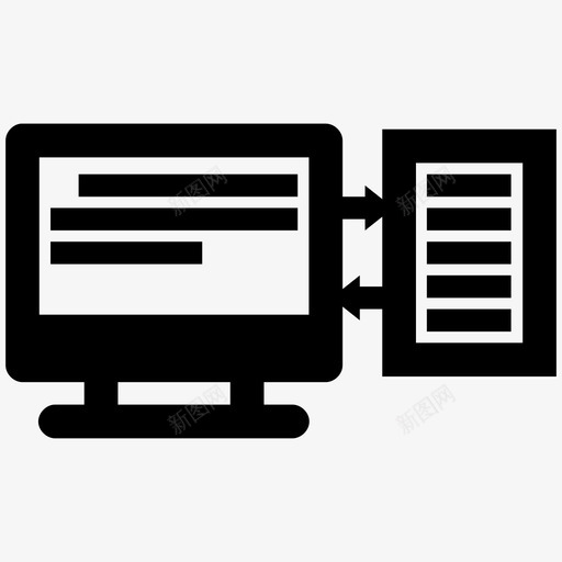 打字计算机文件图标svg_新图网 https://ixintu.com 打字 文件 文本 监视器 类型 计算机