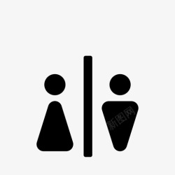 浴室系列矢量图卫生间浴室男男女女图标高清图片