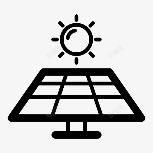 太阳能板集热器生态图标svg_新图网 https://ixintu.com 太阳 太阳能板 生态 自然生态大胆 集热器