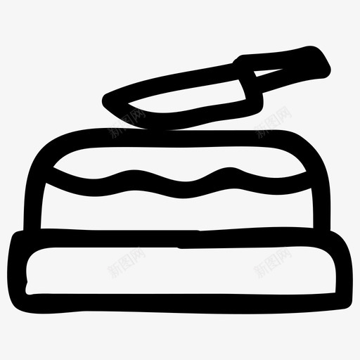 手工绘制蛋糕食物酒店图标svg_新图网 https://ixintu.com 手工绘制蛋糕 派对 糖果 酒店 食品和饮料 食物