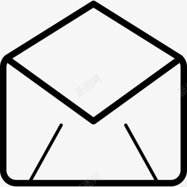 开放式信封联网界面优雅图标图标