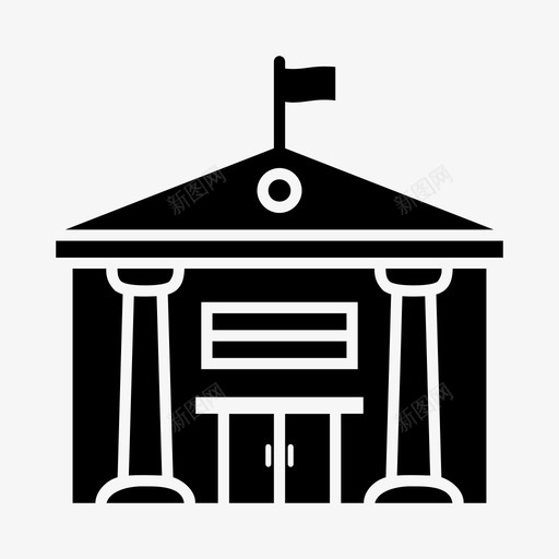 博物馆建筑艺术图标svg_新图网 https://ixintu.com 博物馆 国家美术馆 建筑 艺术 银行