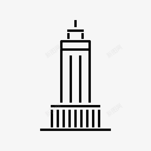 建筑城市房地产图标svg_新图网 https://ixintu.com 25线图标 城市 塔 建筑 房地产 摩天大楼