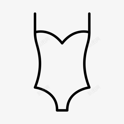 泳衣沙滩连体衣图标svg_新图网 https://ixintu.com 夏季 沙滩 泳衣 泳装 衣服 连体衣