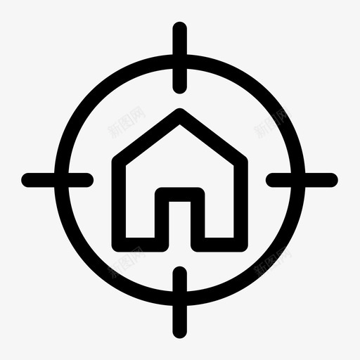 找到房子找到家找到目标图标svg_新图网 https://ixintu.com 找到家 找到房子 找到目标