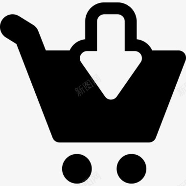 添加到在线购物车商业电子商务象形图图标图标
